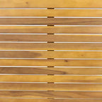 Christopher Knight Home Quinn 7 Pieces Patio Slat Design Acacia Upholstered Dining Set