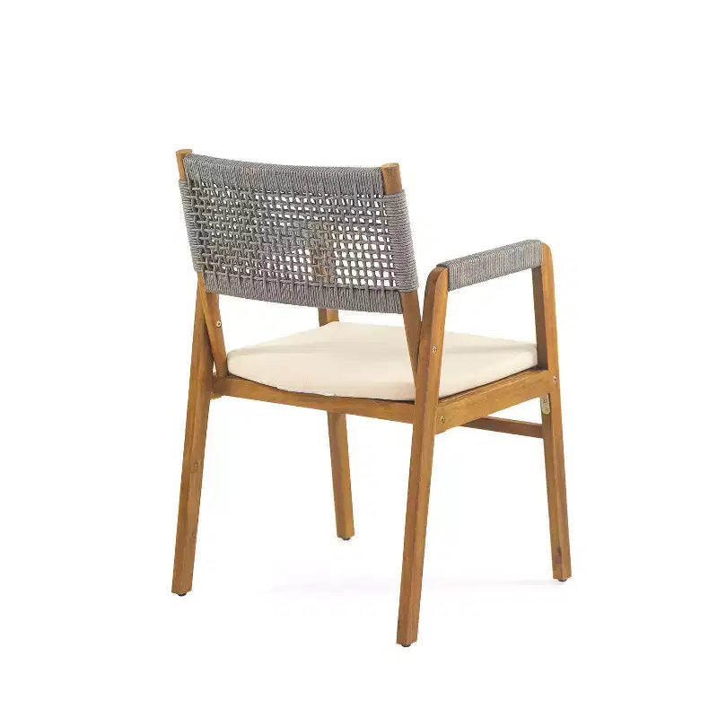 Christopher Knight Home Adeline 7 Pieces Rustic Patio Acacia Upholstered Dining Set