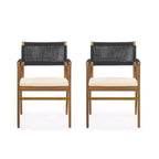 Christopher Knight Home Adeline 7 Pieces Rustic Patio Acacia Upholstered Dining Set