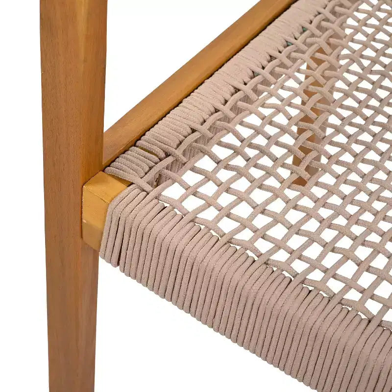 Christopher Knight Home Lysandra 5 pcs Acacia Wood Rope Weave Chairs Dining Set