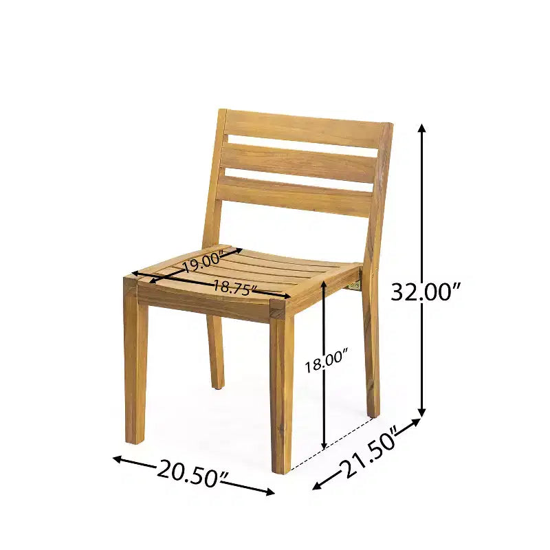Christopher Knight Home Wren Outdoor 7-Piece Acacia Wood Dining Set, Teak