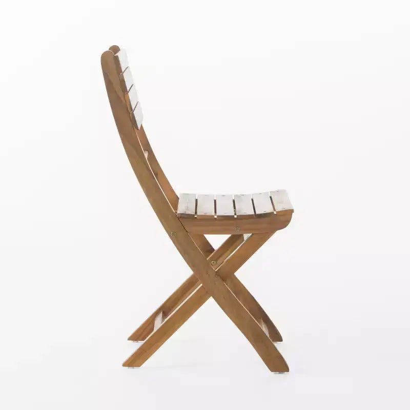 GDFStudio Rabion Outdoor 5 pcs Acacia Wood Foldable Dining Set