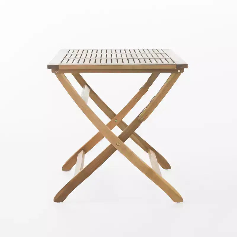 GDFStudio Rabion Outdoor 5 pcs Acacia Wood Foldable Dining Set