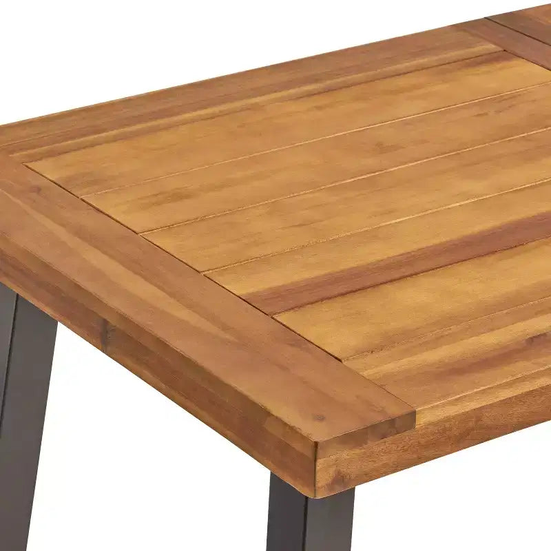 Christopher Knight Home Safire Outdoor Acacia Wood 7 Piece Dining Set with Cushion