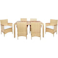 Ashwin Dining Set - Indoor/Outdoor - PAT7717 - Natural/White - Safavieh