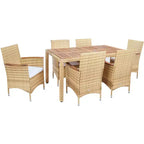 Ashwin Dining Set - Indoor/Outdoor - PAT7717 - Natural/White - Safavieh