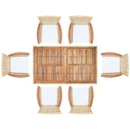 Ashwin Dining Set - Indoor/Outdoor - PAT7717 - Natural/White - Safavieh