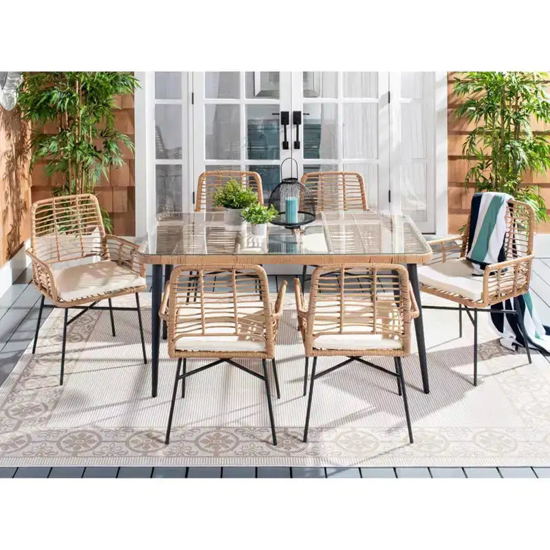 Beson 7 Piece Dining Set - Indoor/Outdoor - PAT9010 - Safavieh