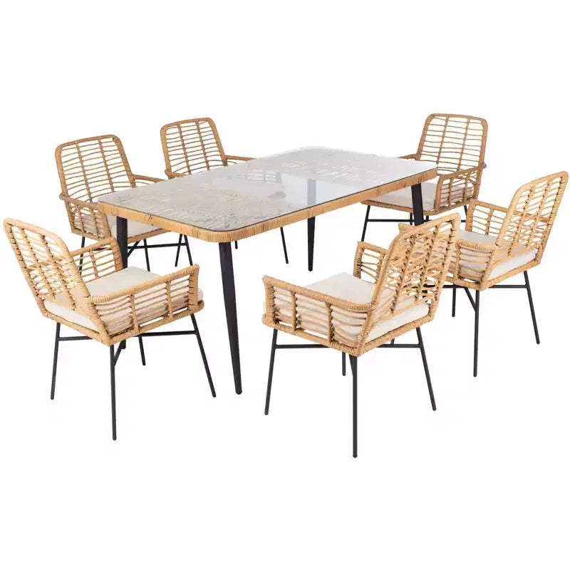 Beson 7 Piece Dining Set - Indoor/Outdoor - PAT9010 - Safavieh