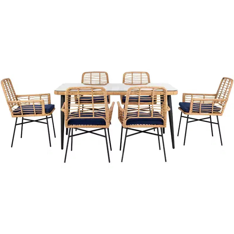 Beson 7-teiliges Essplatz-Set - Innen-/Außenbereich - PAT9010 - Safavieh