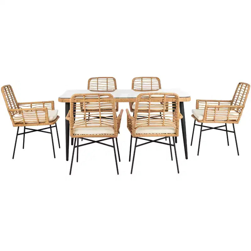 Beson 7-teiliges Essplatz-Set - Innen-/Außenbereich - PAT9010 - Safavieh