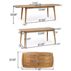 Christopher Knight Home Paco 7 Pieces Outdoor Modern Expandable Dining Set with Stackable Chair