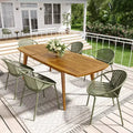 Christopher Knight Home Paco 7 Pieces Outdoor Modern Expandable Dining Set with Stackable Chair