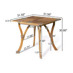Christopher Knight Home Tyson Outdoor Acacia Wood and Wicker 5 Piece Dining Set with Cushions