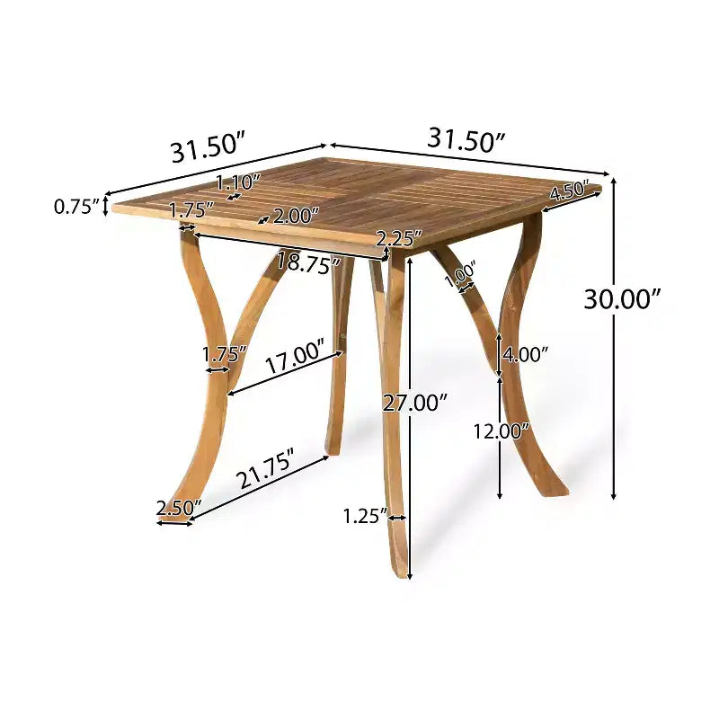 Christopher Knight Home Tyson Outdoor Acacia Wood and Wicker 5 Piece Dining Set with Cushions