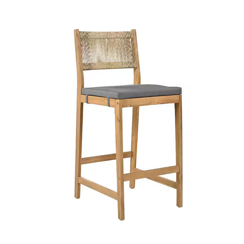 Christopher Knight Home Gaye 5 Pieces Outdoor Rattan and Acacia Wood Bar Set