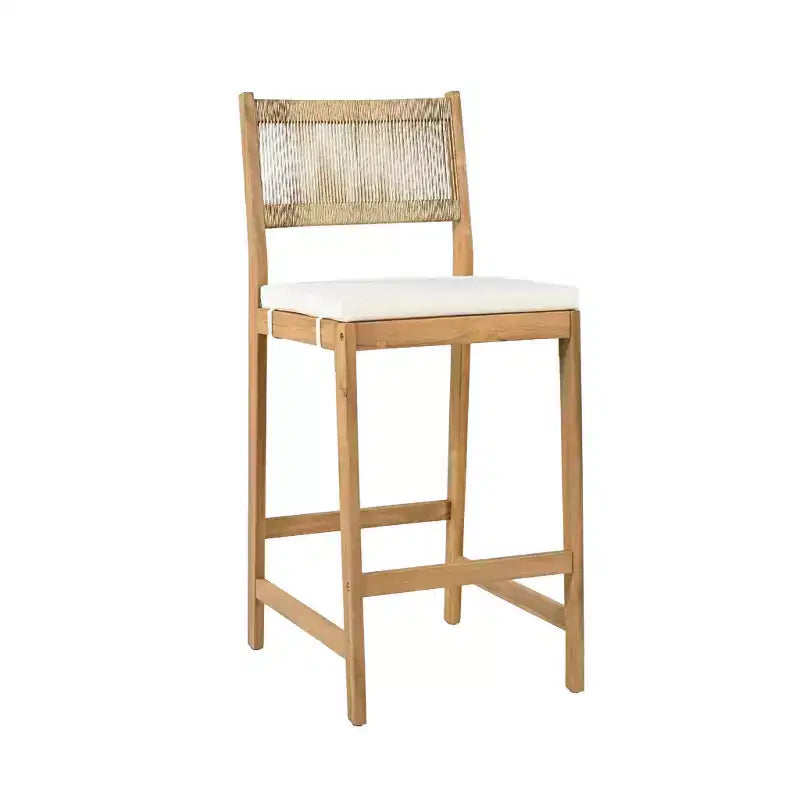 Christopher Knight Home Gaye 5 Pieces Outdoor Rattan and Acacia Wood Bar Set
