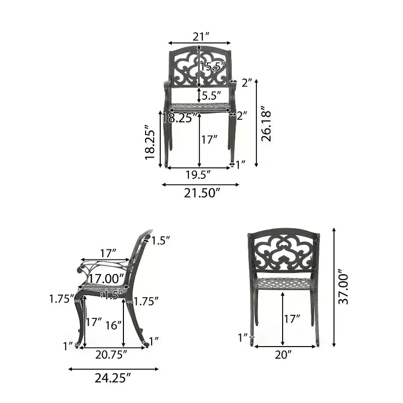 Christopher Knight Home Virago Outdoor Cast Aluminum Expandable 7 Piece Dining Set with Umbrella Hole, Shiny Copper