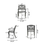 Christopher Knight Home Virago Outdoor Cast Aluminum Expandable 7 Piece Dining Set with Umbrella Hole, Shiny Copper