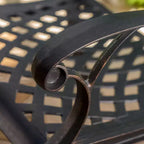 Christopher Knight Home Virago Outdoor Cast Aluminum Expandable 7 Piece Dining Set with Umbrella Hole, Shiny Copper