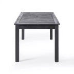 GDFStudio Aloha Outdoor Acacia Wood and Wicker 9 Piece Expandable Dining Set, Light Gray/Gray