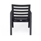 LeisureMod Chelsea 7-Piece Patio Dining Set, 60 Round Aluminum Dining Table and 6 Dining Armchair