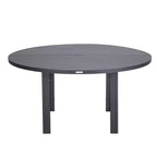 LeisureMod Chelsea 7-Piece Patio Dining Set, 60 Round Aluminum Dining Table and 6 Dining Armchair