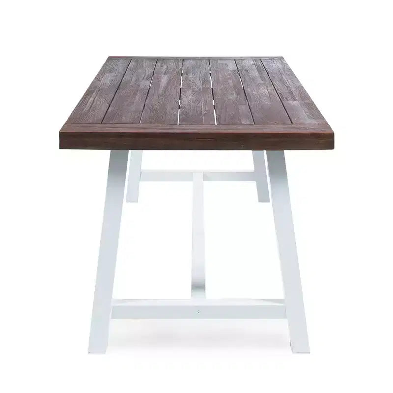 GDFStudio Preston Outdoor Acacia Wood and Wicker 6 Piece Dining Set