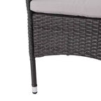 GDFStudio Preston Outdoor Acacia Wood and Wicker 6 Piece Dining Set
