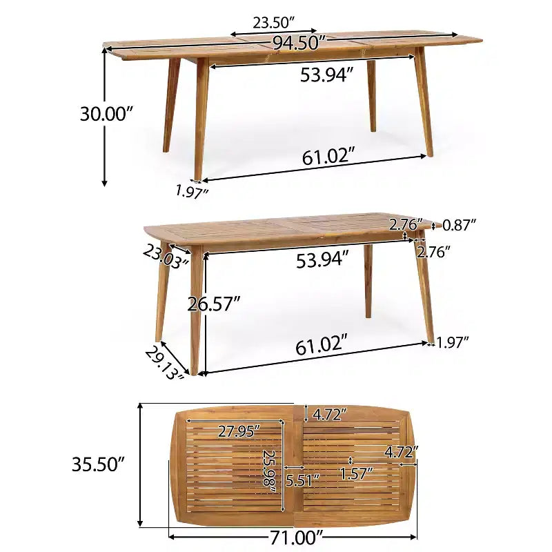 Christopher Knight Home Algoma Outdoor Acacia Wood and Wicker 9 Piece Dining Set with Cushion