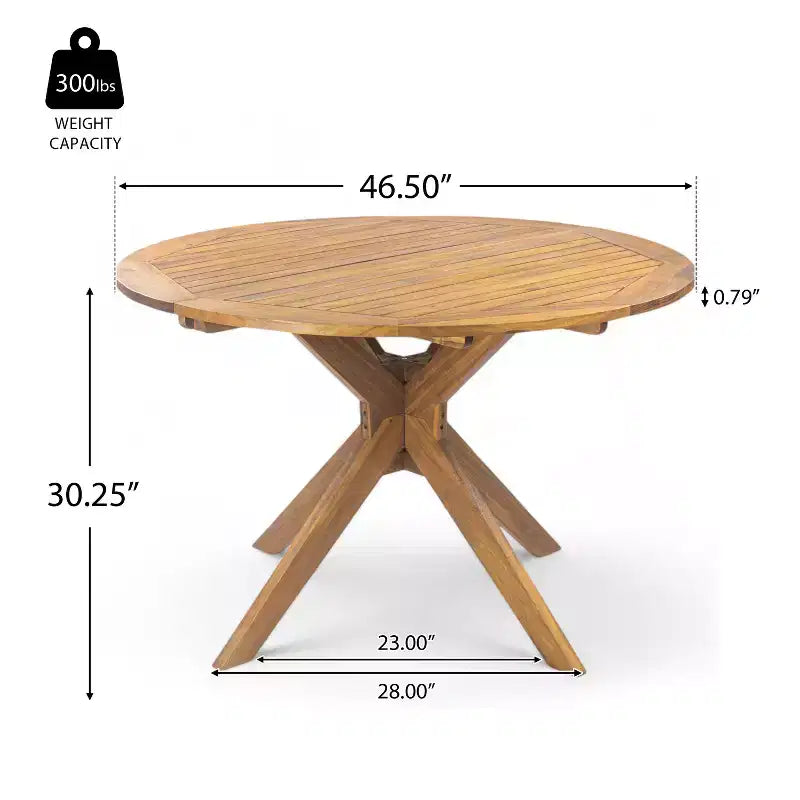Christopher Knight Home Valence Outdoor Acacia Wood 5 Piece Dining Set with Water Resistant Cushion