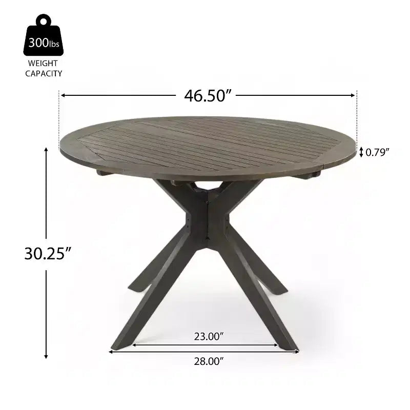 Christopher Knight Home Valence Outdoor Acacia Wood 5 Piece Dining Set with Water Resistant Cushion