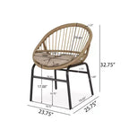 Christopher Knight Home Marten Wicker and Acacia Wood Outdoor 7 Piece Dining Set with Cushions, Beige/Teak