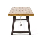 Christopher Knight Home Boland Outdoor Wicker and Acacia Wood 6 Piece Dining Set with Bench, Teak/Multibrown