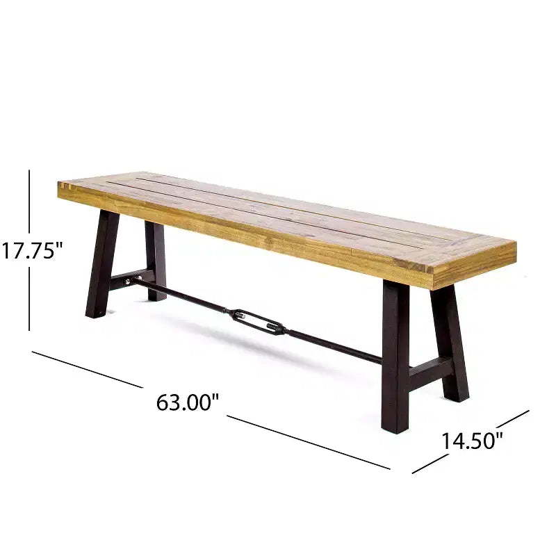 Christopher Knight Home Boland Outdoor Wicker and Acacia Wood 6 Piece Dining Set with Bench, Teak/Multibrown