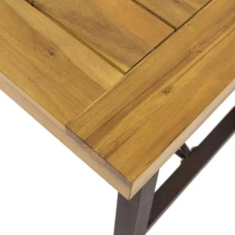 Christopher Knight Home Boland Outdoor Wicker and Acacia Wood 6 Piece Dining Set with Bench, Teak/Multibrown
