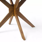 GDFStudio Specter Outdoor Acacia Wood and Rope 5 Piece Dining Set, Teak/Dark Gray