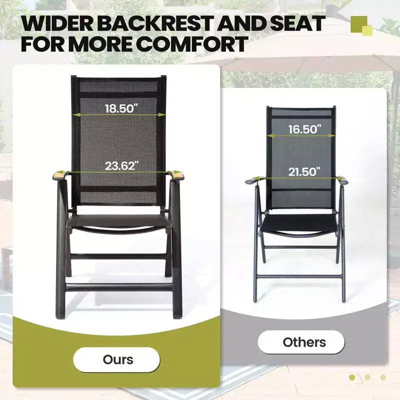 Crestlive Products Modern Aluminum Outdoor Dining sets Expandable Patio Dining Table with Floding chairs for 4-10 People Outside