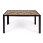 Christopher Knight Home Bellmill Outdoor Iron and Acacia Wood 7 Piece Dining Set with Cushion, Teak/Black