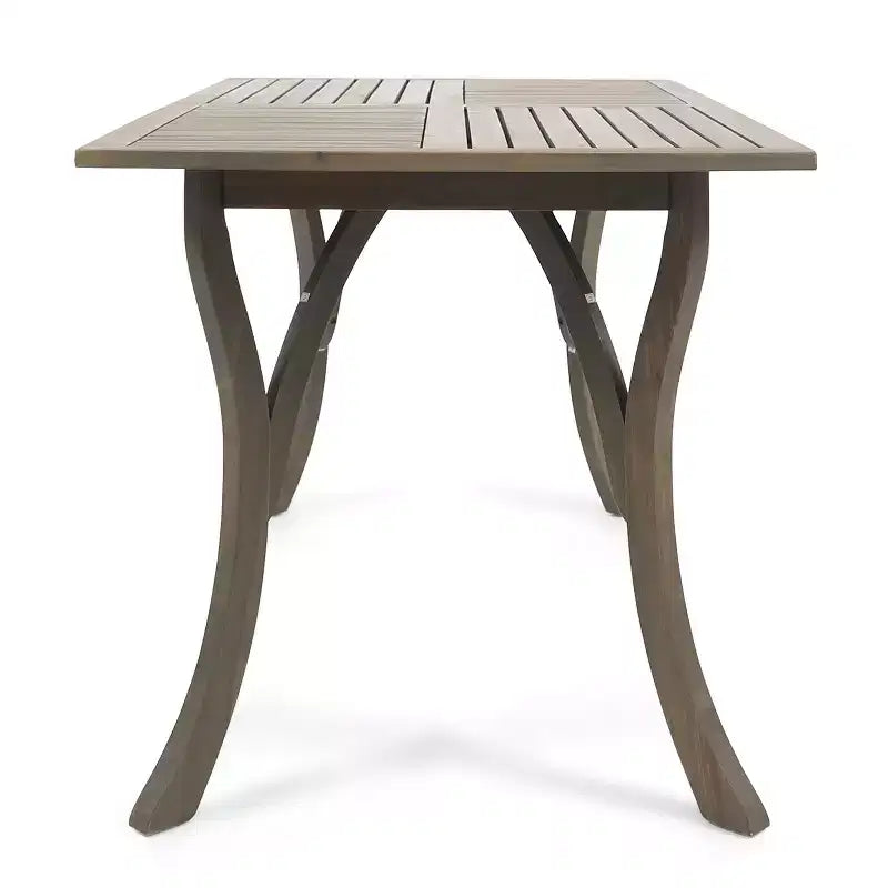 Christopher Knight Home Anchor Outdoor Slatted Acacia Wood 7 Piece Dining Set