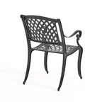 Christopher Knight Home Hallandale Outdoor Cast Aluminum 5 Piece Dining Set, Antique Matte Black