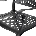 Christopher Knight Home Hallandale Outdoor Cast Aluminum 5 Piece Dining Set, Antique Matte Black