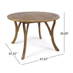 Christopher Knight Home Albury Outdoor Acacia Wood and Wicker 5 Piece Dining Set with Cushion