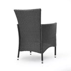 Christopher Knight Home Albury Outdoor Acacia Wood and Wicker 5 Piece Dining Set with Cushion