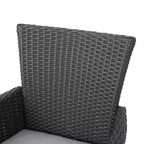 Christopher Knight Home Albury Outdoor Acacia Wood and Wicker 5 Piece Dining Set with Cushion