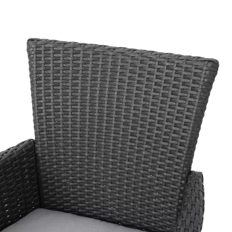 Christopher Knight Home Albury Outdoor Acacia Wood and Wicker 5 Piece Dining Set with Cushion