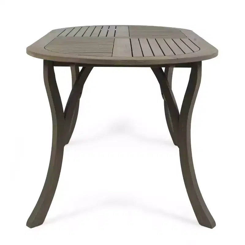 Christopher Knight Home Klondike Outdoor Acacia Wood and Wicker 7 Piece Dining Set with Cushions