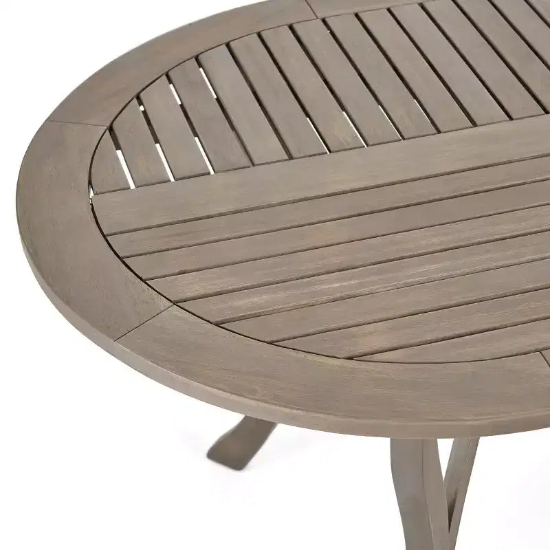 Christopher Knight Home Klondike Outdoor Acacia Wood and Wicker 7 Piece Dining Set with Cushions