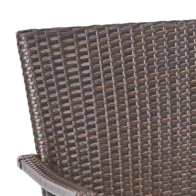 Christopher Knight Home Klondike Outdoor Acacia Wood and Wicker 7 Piece Dining Set with Cushions