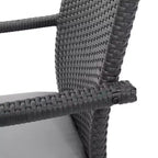 Christopher Knight Home Haley Outdoor Acacia Wood and Wicker 5 Piece Dining Set with Cushion